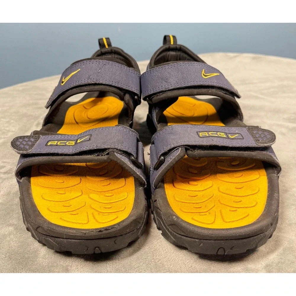 Nike ACG Sandals Mens 13 Gray Yellow Sport Hiking Strap Outdoor